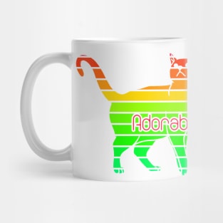 Bright and Colorful Cat Art Mug